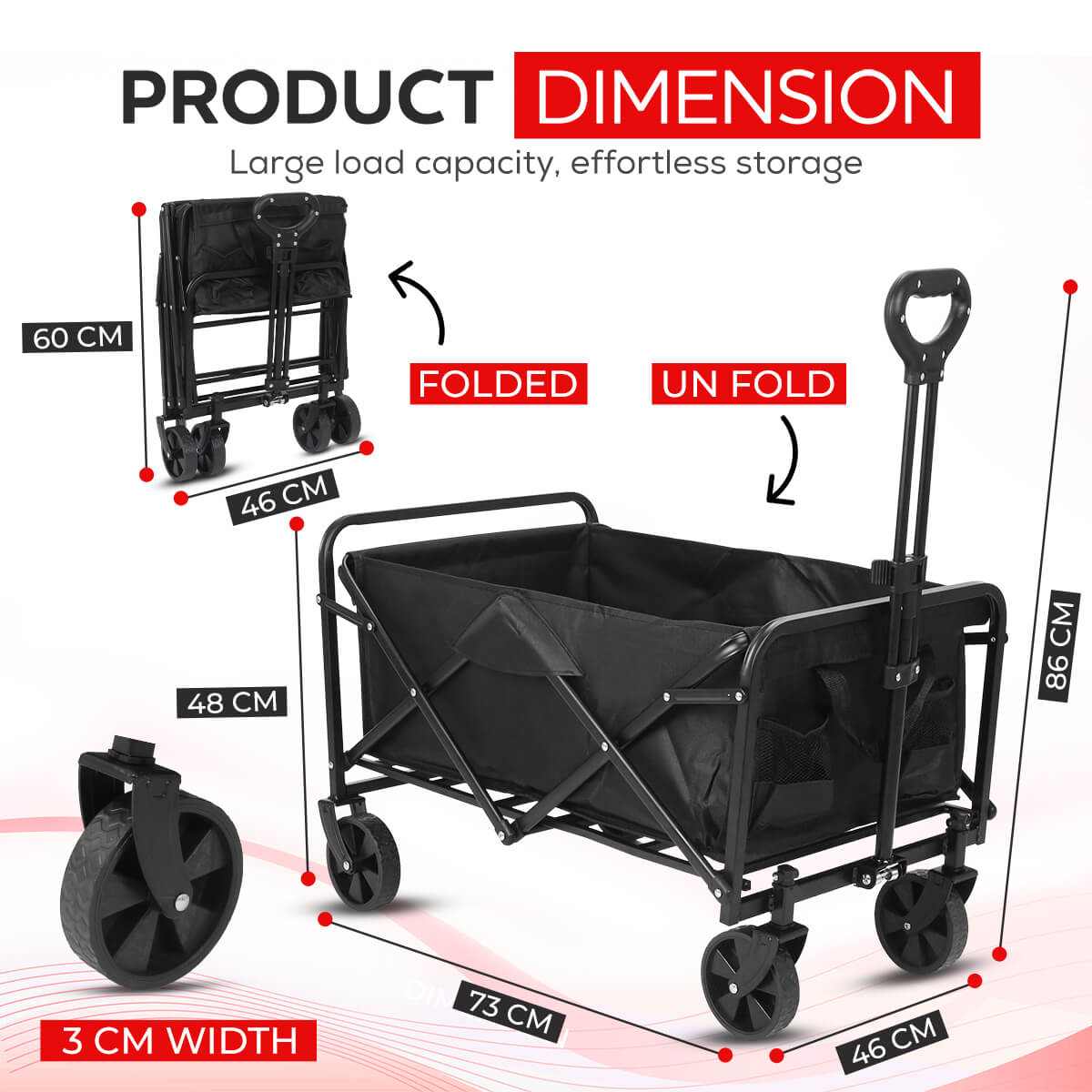 Folding Beach Trolley | 80L